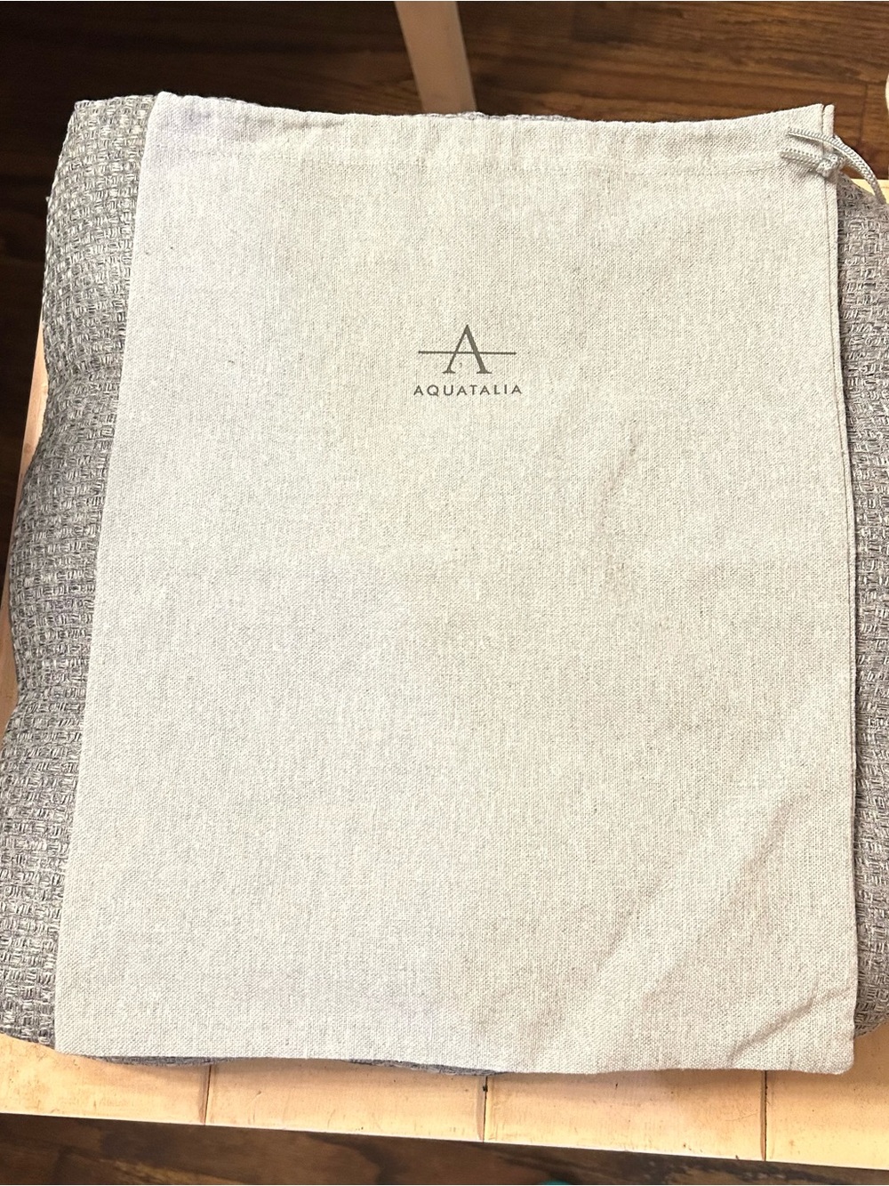 Aquatalia Neutral Gray Logo Dust Bag